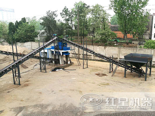 100tph环保机制砂机器生产现场